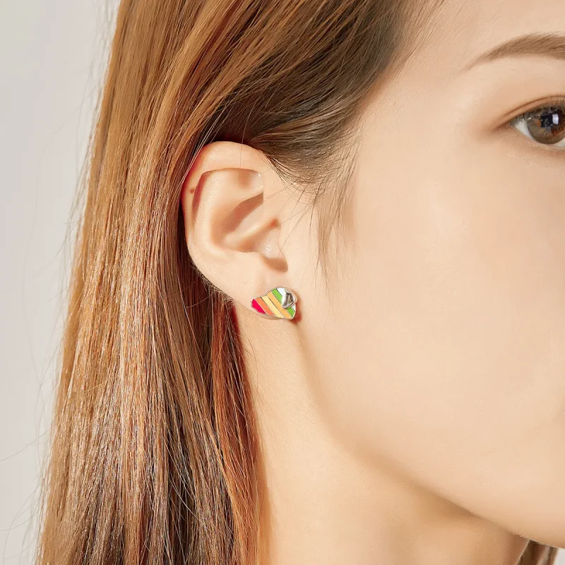(bilde for) Pandora Style Rainbow Dog ørepynt - SCE825 - Vis 7