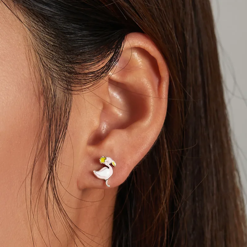 (bilde for) Pandora Style Rosa Flamingo øredobber - SCE1276 - Vis 5