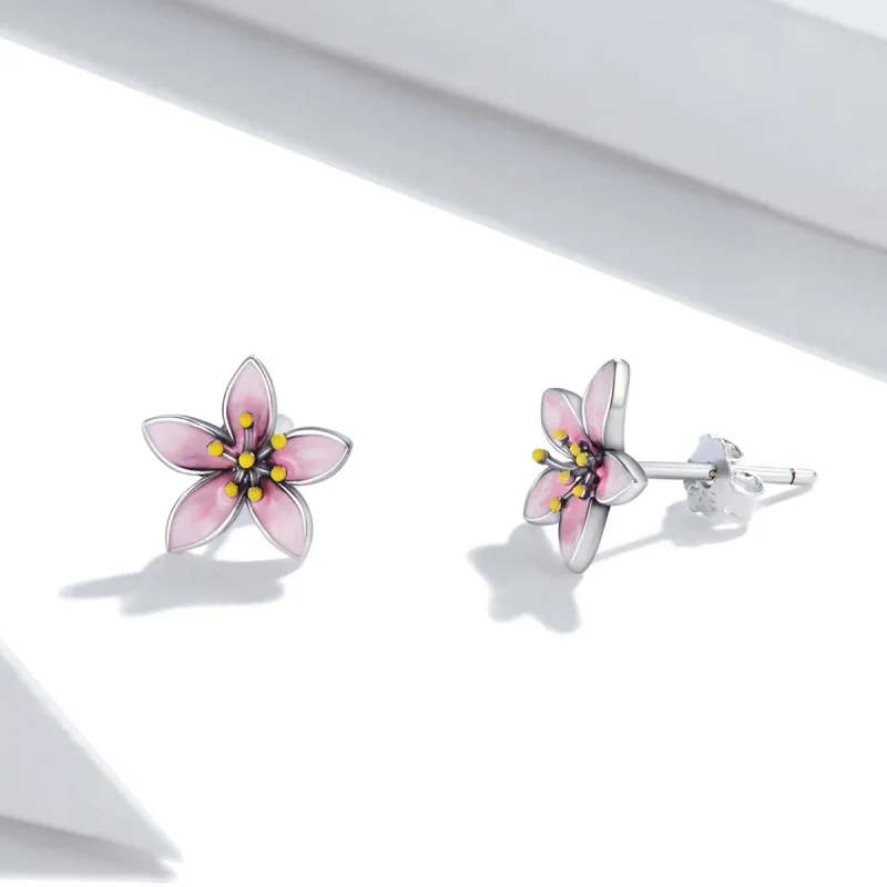 (bilde for) Pandora Style Rosa Sakura øredobber - SCE1273 - Vis 3