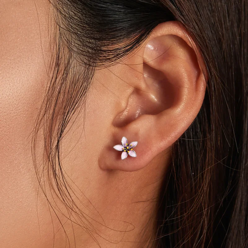 (bilde for) Pandora Style Rosa Sakura øredobber - SCE1273 - Vis 6