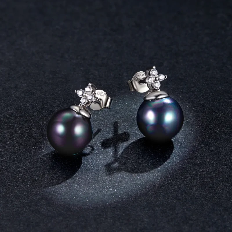 (bilde for) Pandora Style Shiny Beads Stud øredobber - BSE498 - Vis 5