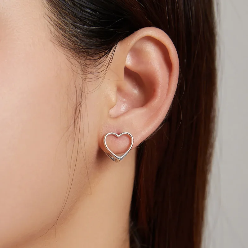 (bilde for) Pandora Style Simple - Doble hjerte øredobber - BSE501 - Vis 6