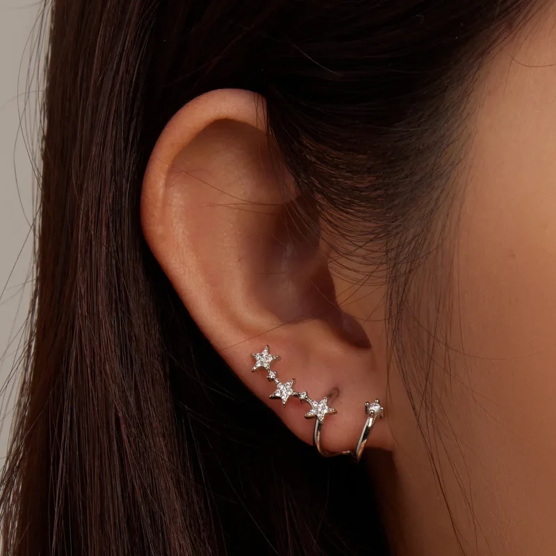 (bilde for) Pandora Style Star Stud øredobber - BSE700 - Vis 5