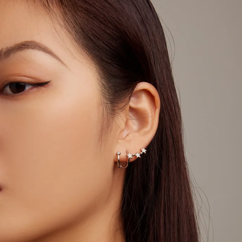 (bilde for) Pandora Style Star Stud øredobber - BSE700 - Vis 6