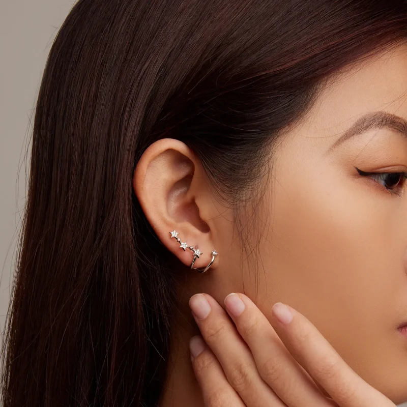 (bilde for) Pandora Style Star Stud øredobber - BSE700 - Vis 8