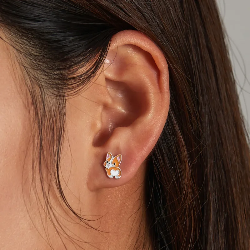 (bilde for) Pandora Style søte Corgi øredobber - SCE1281 - Vis 6