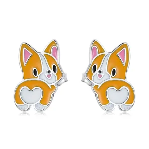 (bilde for) Pandora Style søte Corgi øredobber - SCE1281