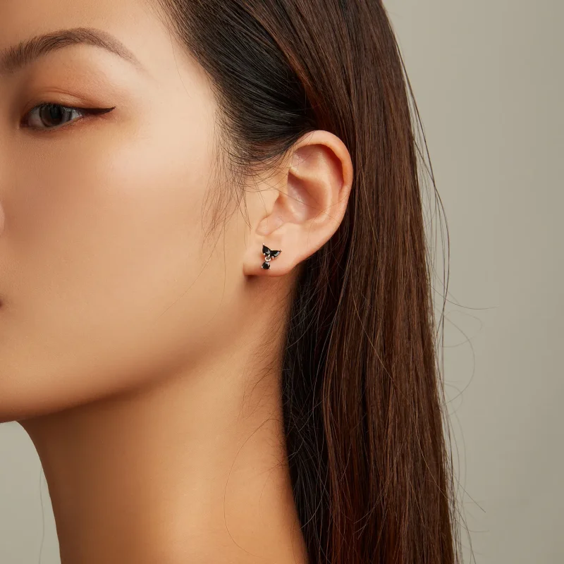 (bilde for) Pandora Style svarte sirkon øredobber - SCE1507 - Vis 5