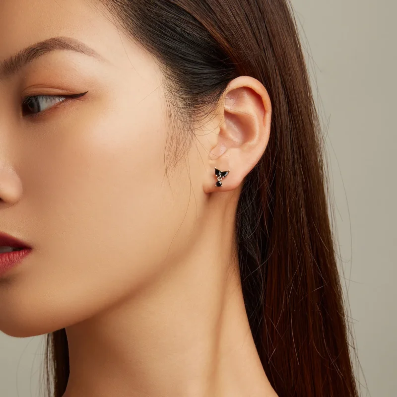 (bilde for) Pandora Style svarte sirkon øredobber - SCE1507 - Vis 6