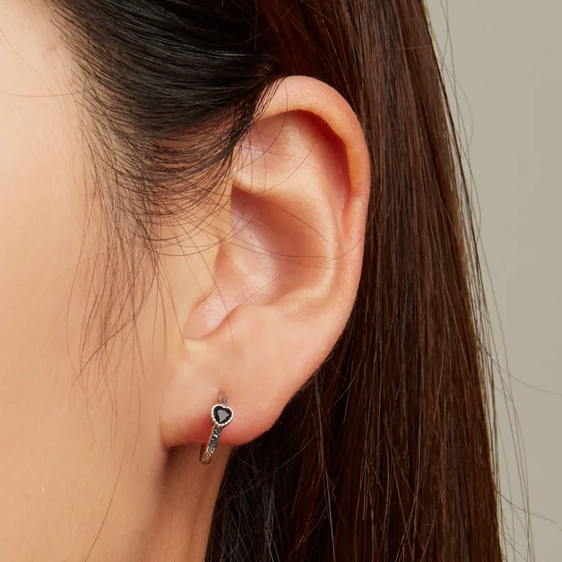 (bilde for) Pandora Style Vintage svarte sirkon øredobber - SCE1520 - Vis 6