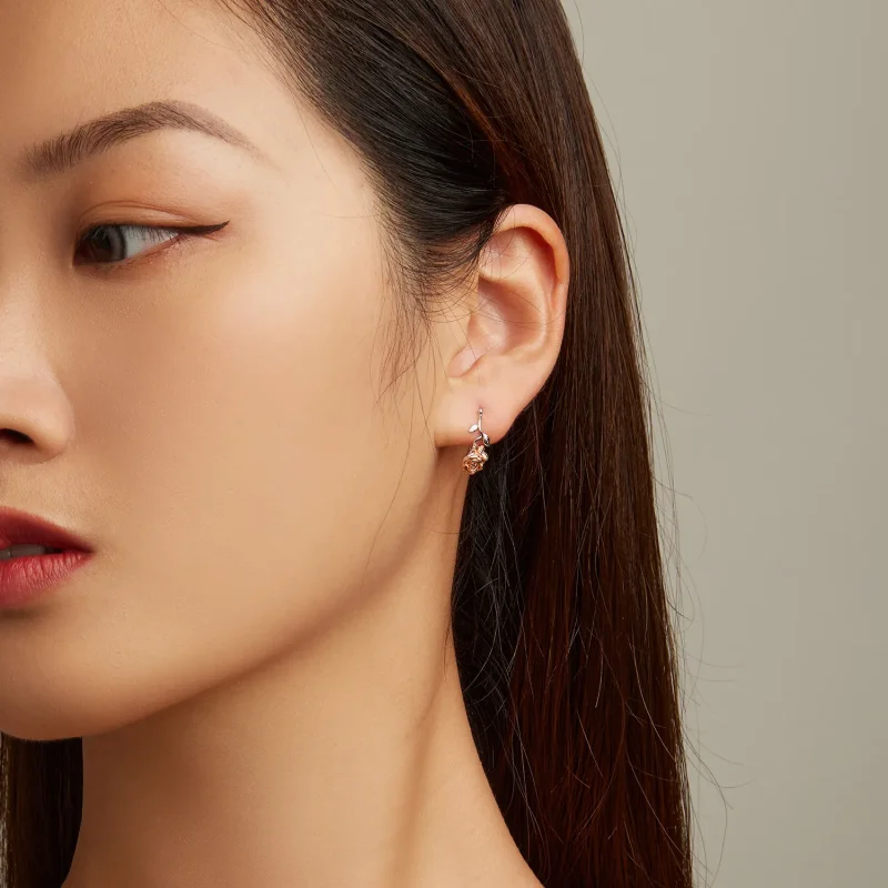 (bilde for) Rose ørepynt i Pandora-stil - BSE682 - Vis 6