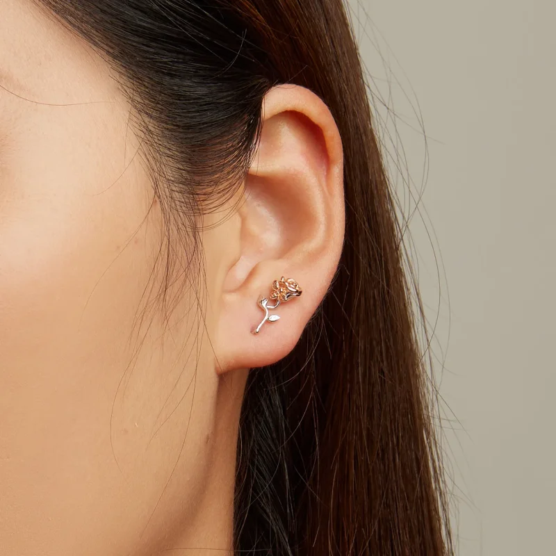 (bilde for) Rose ørepynt i Pandora-stil - BSE682 - Vis 8