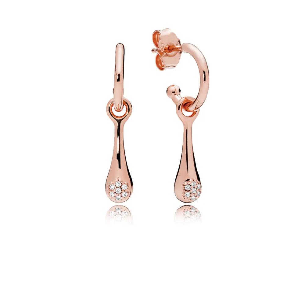 modern lovepods pandora rose earrings with clear cubic zirconia 287357cz