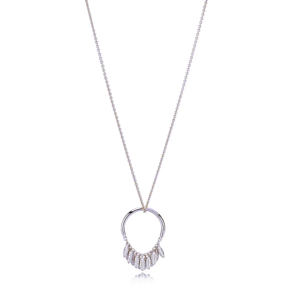 limited edition circle of seeds halskjede pandora silver clear cz pj00485 1