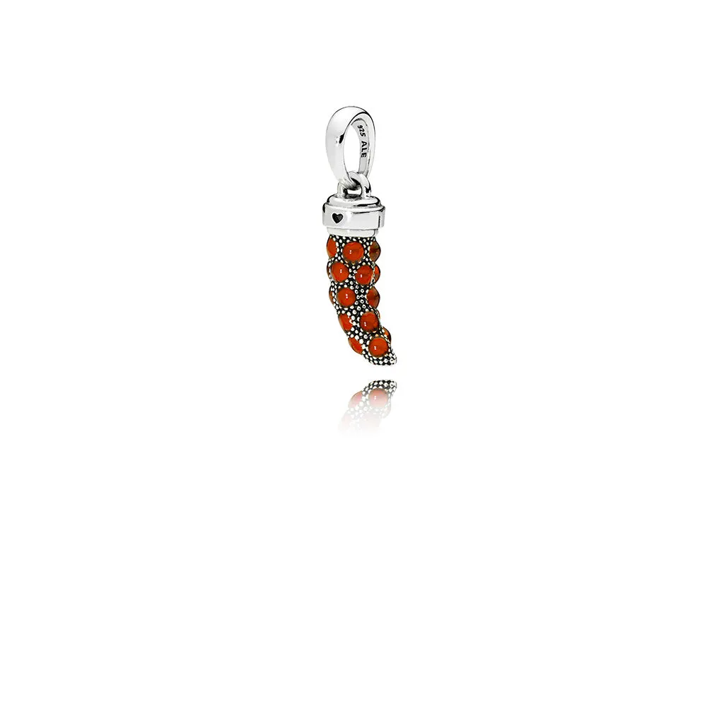Pandora Corno silver pendant with red enamel - 397203EN07