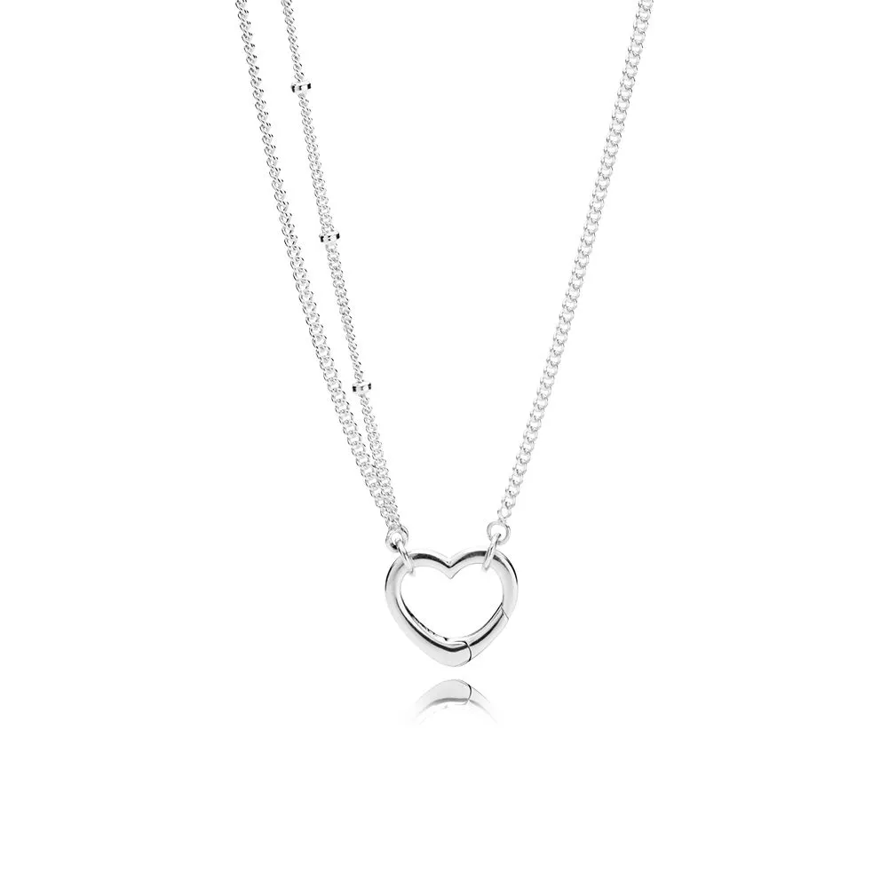 pandora open heart necklace 397204