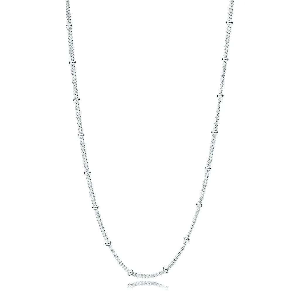 pandora silver beaded necklace 397210