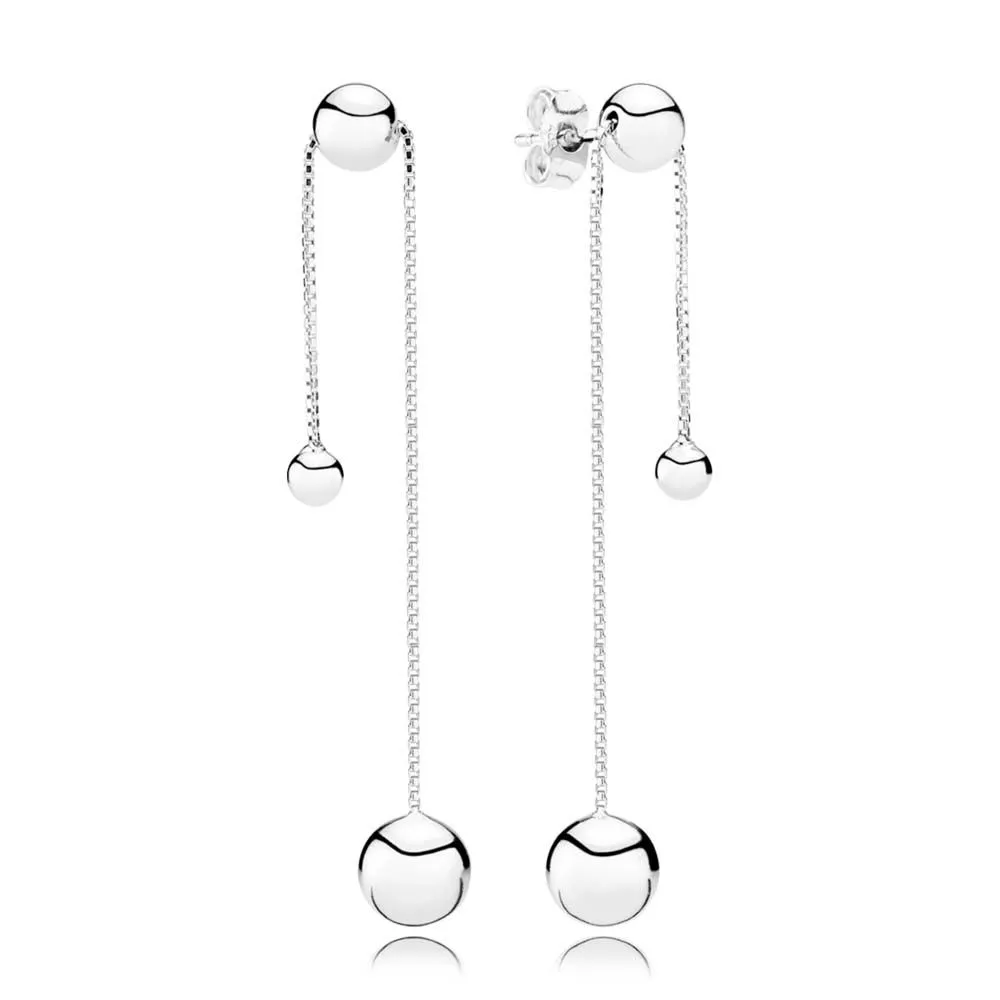 pandora bead silver earrings 297535