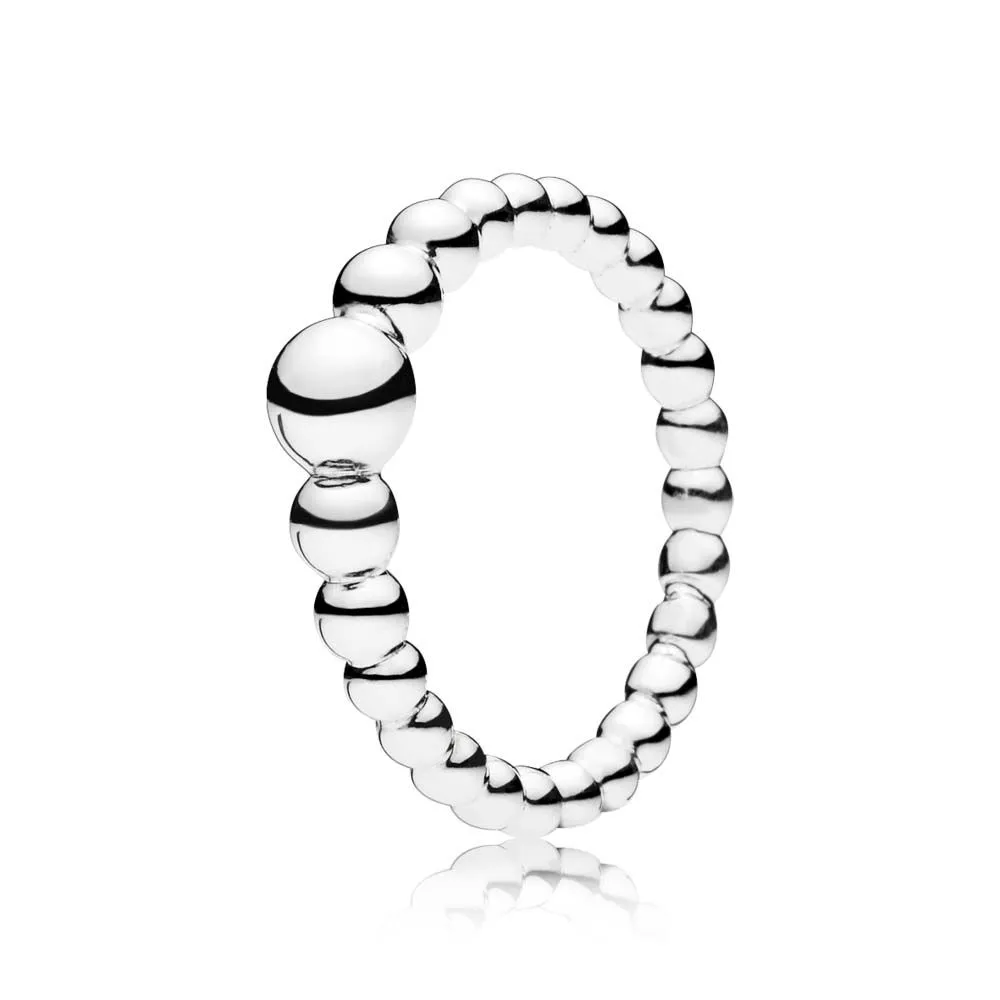 pandora beaded silver ring 197536