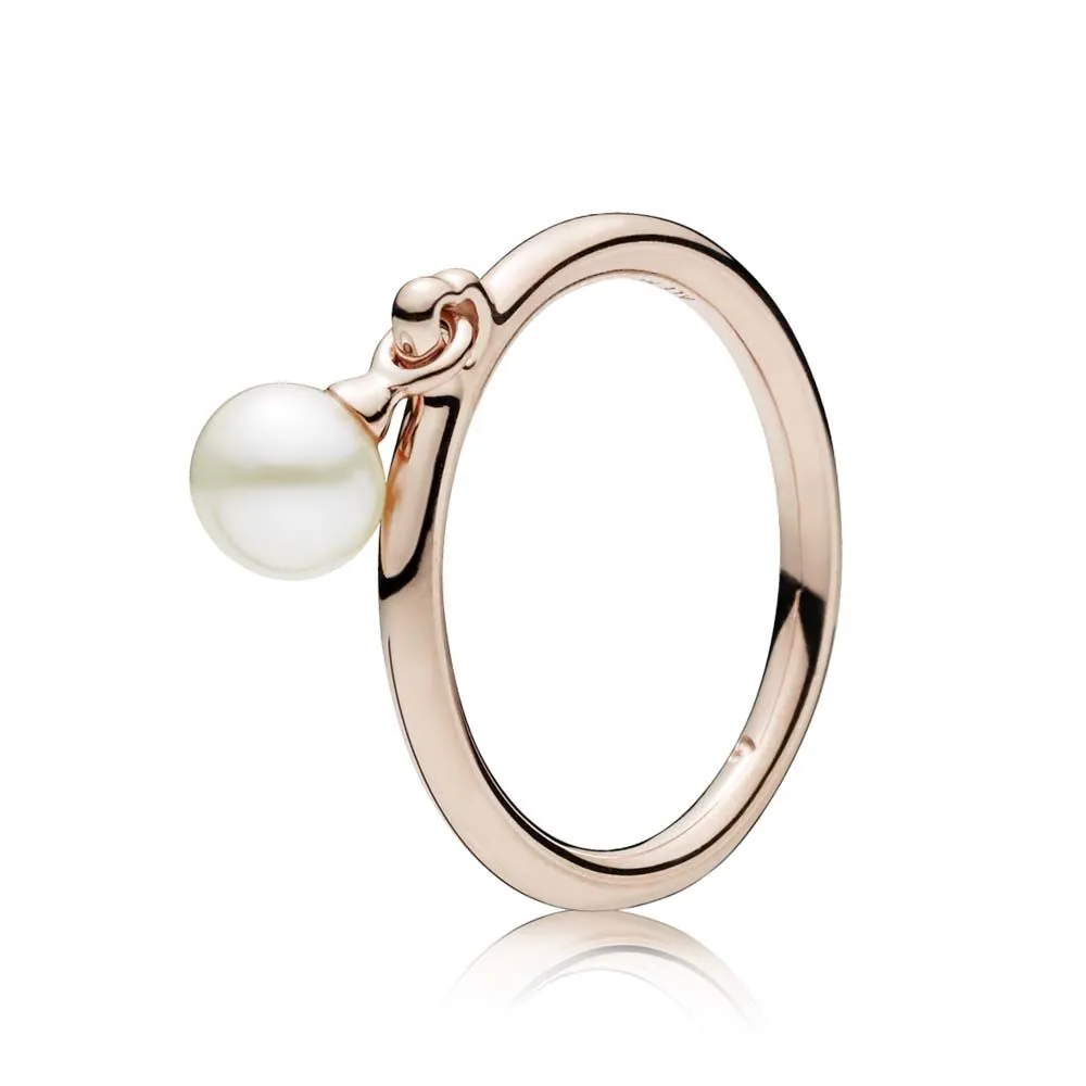 pandora rose ring with white freshwater cultured pearl 187525p