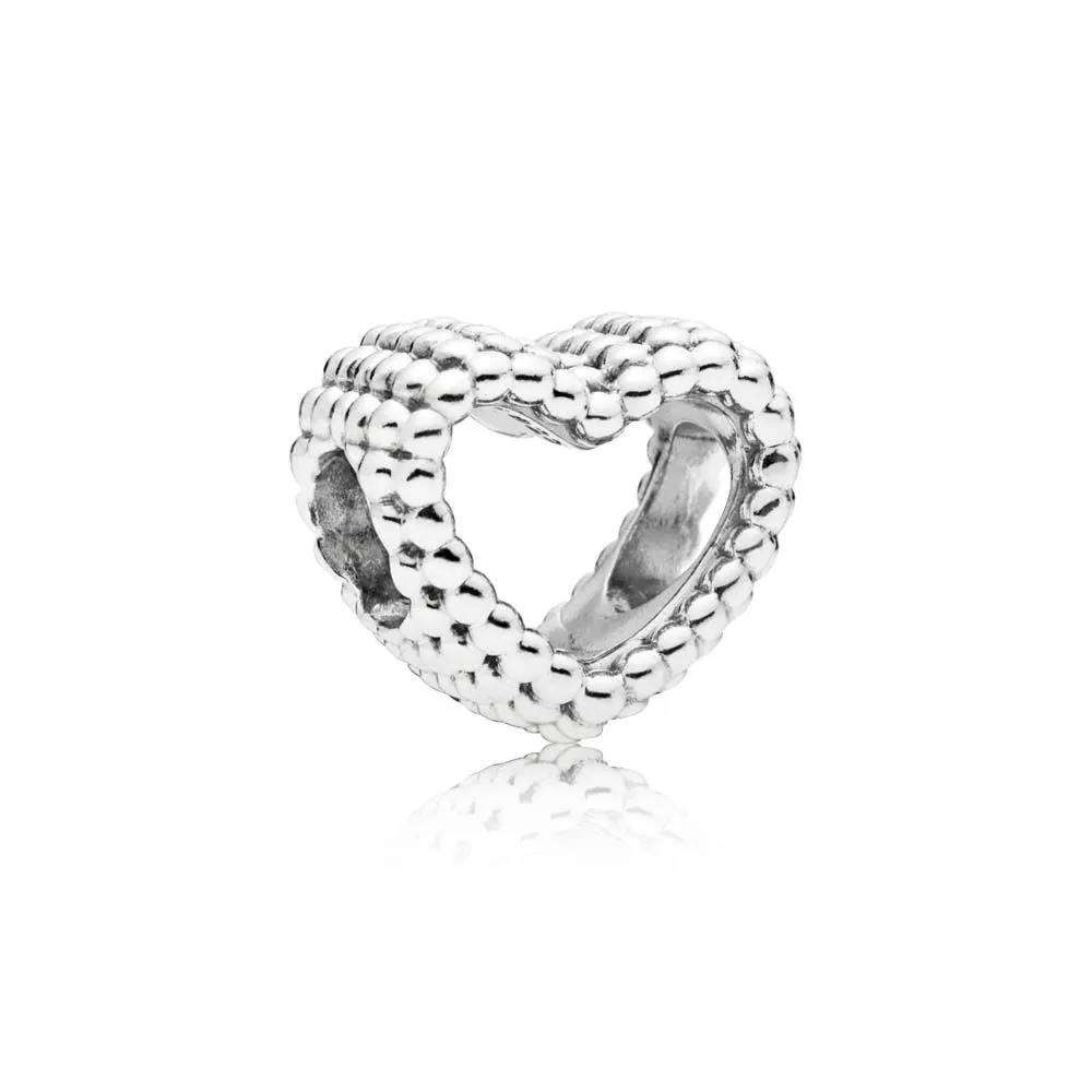 Pandora Åpent Hjerte med Sølvkuler Charm - 797516