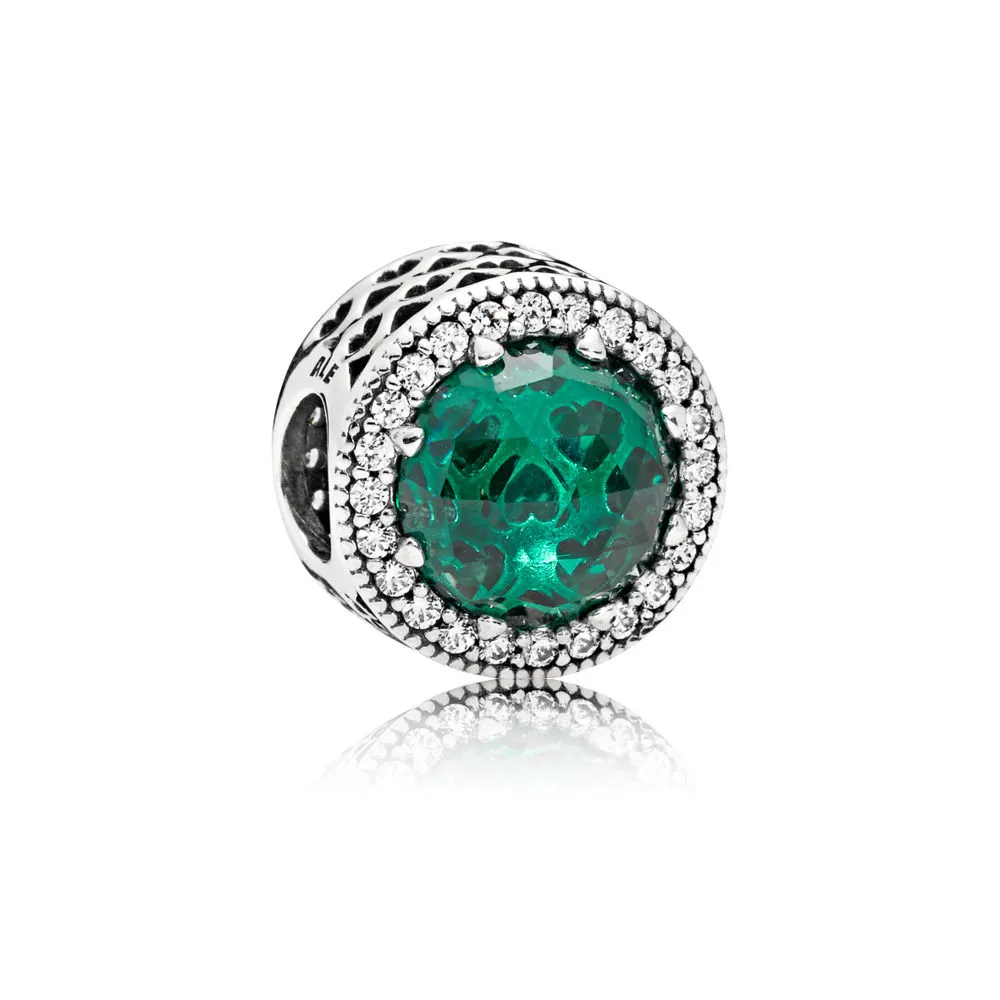 Pandora Green Radiant Hearts Charm - 791725NSG