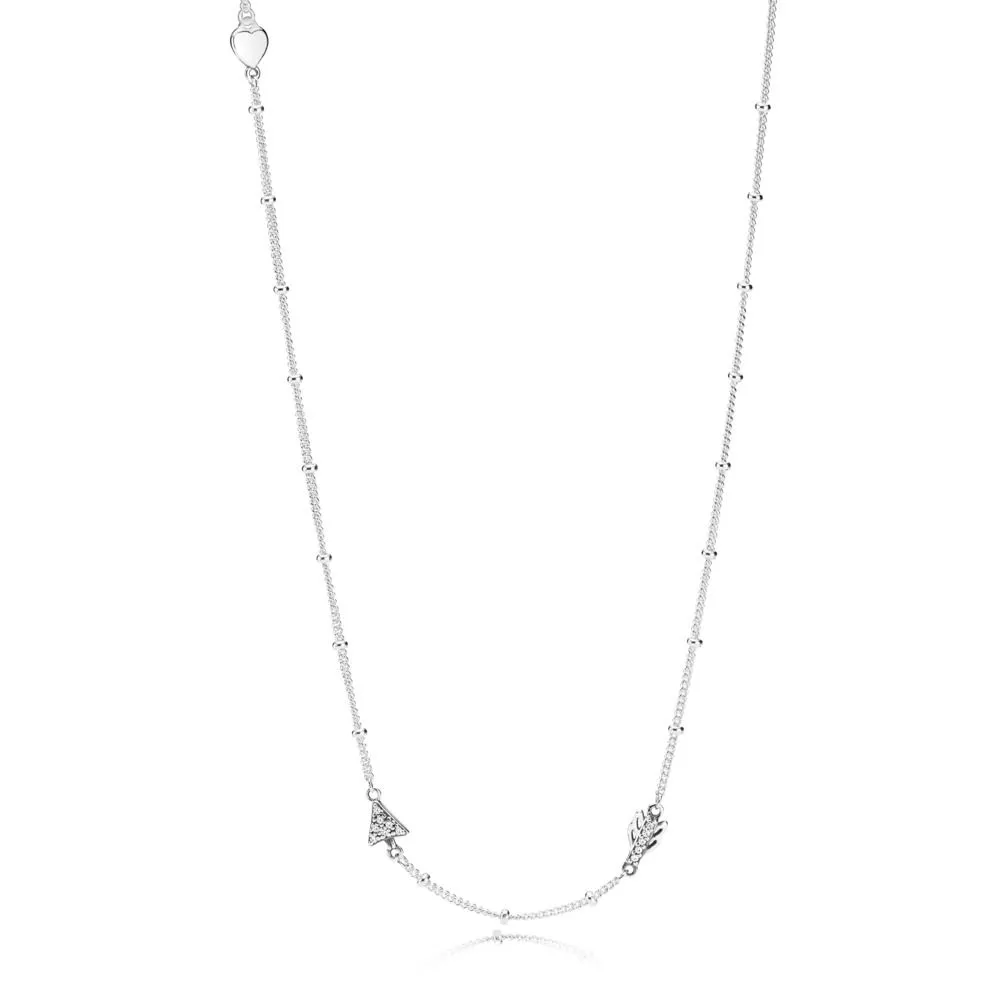 pandora arrow silver collier with clear cubic zirconia 397795cz