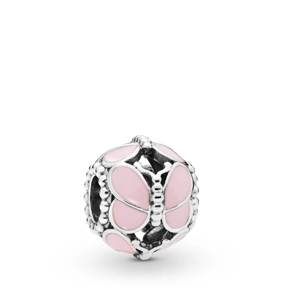 Pandora Butterfly silver charm with pink enamel - 797855EN160