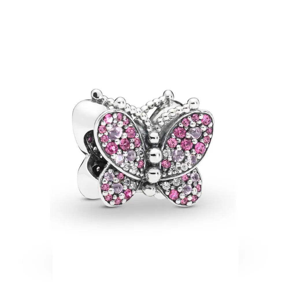 pandora rosa pavé sommerfugl charm 797882nccmx