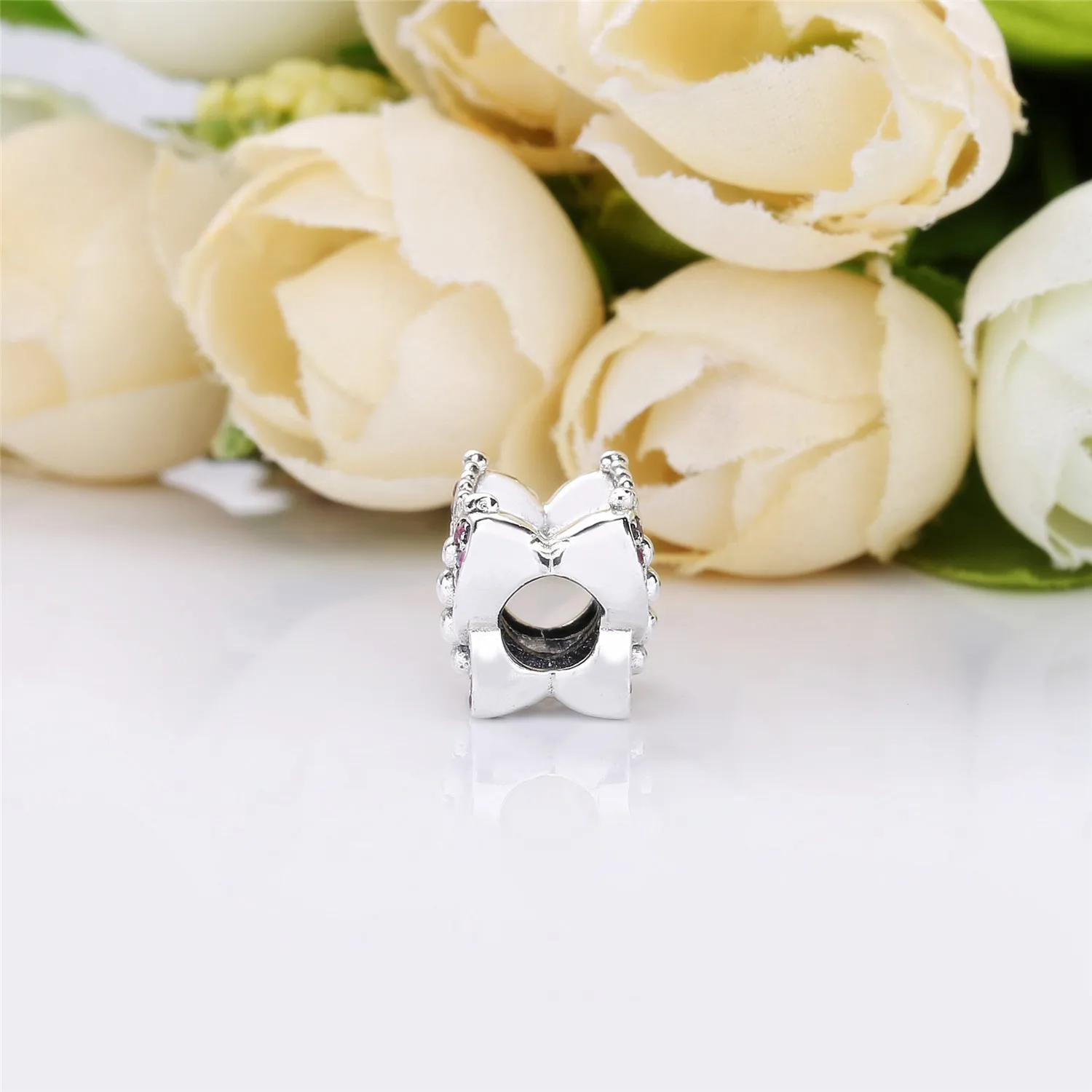Pandora Rosa Pavé Sommerfugl Charm - 797882NCCMX