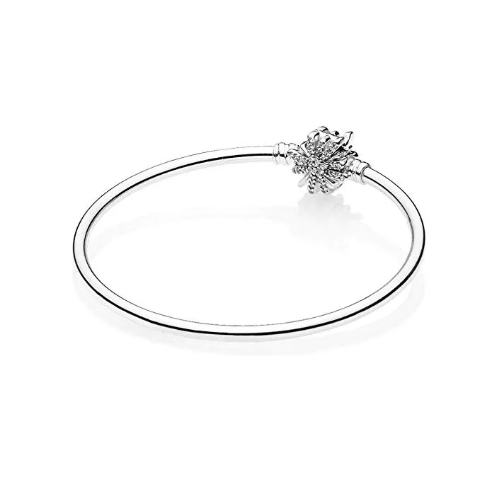 pandora limited edition moments silver bangle fireworks clasp 597763cz