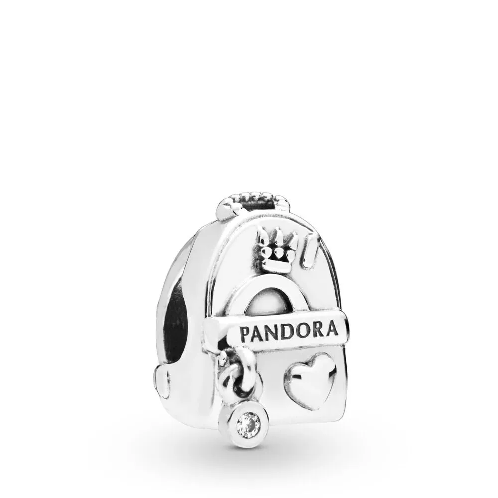 Pandora Backpack silver charm with clear cubic zirconia - 797859CZ