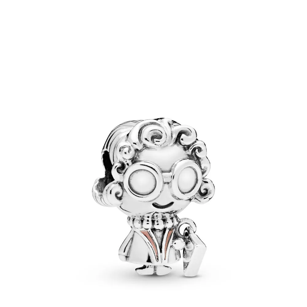pandora grandmother silver charm with pink enamel 798014en190