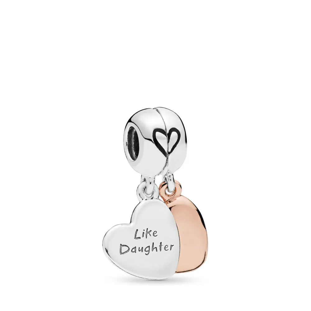 pandora mor og datter hjerte delt hengende charm 787783en16