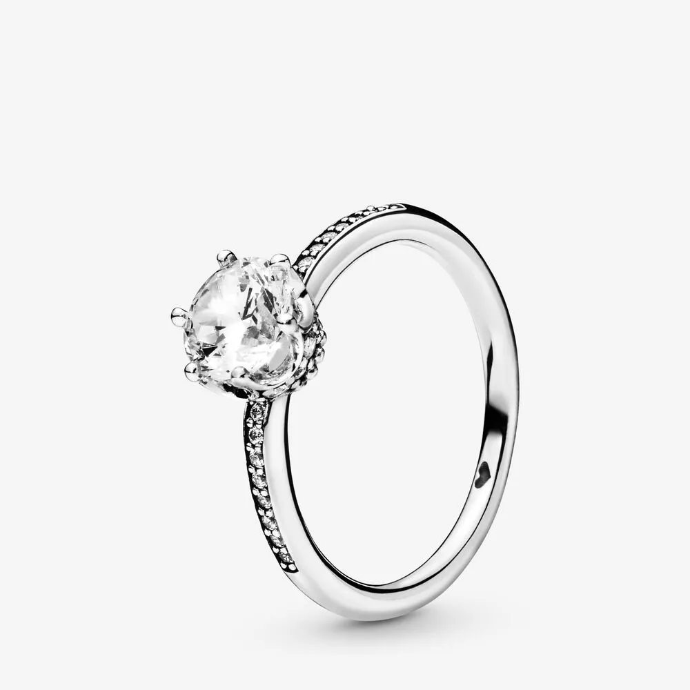 pandora clear sparkling crown ring 198289cz