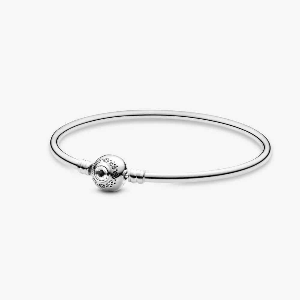 pandora disney jasmine silver bangle with clear cubic zirconia 598037cz