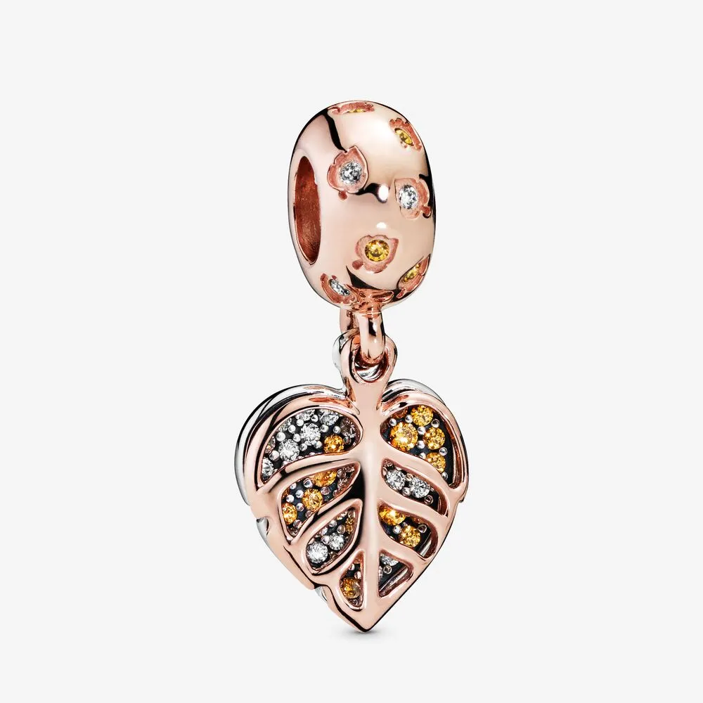 pandora funklende blader hengende charm 788247cz
