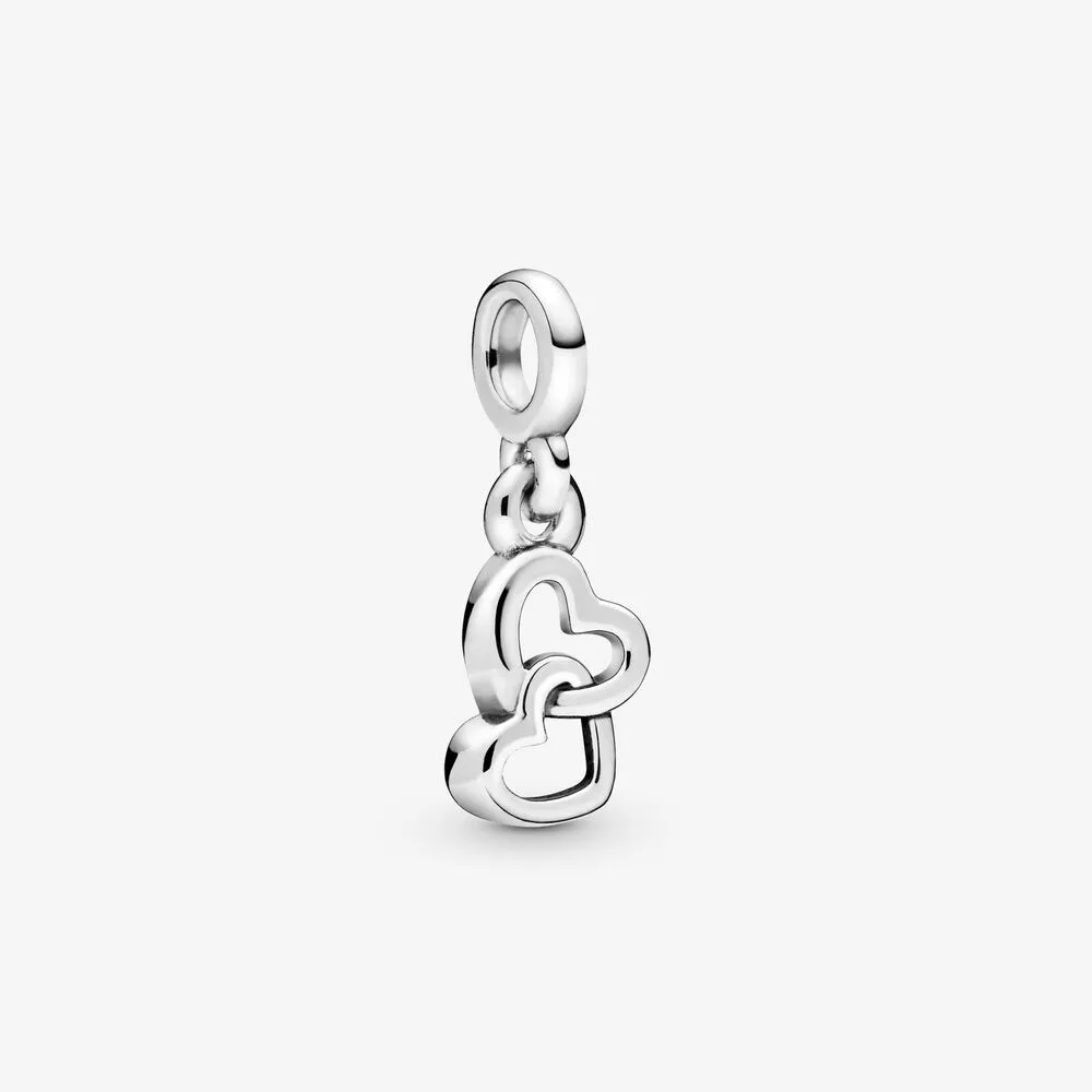 pandora me kjedede hjerter mini hengende charm 798380
