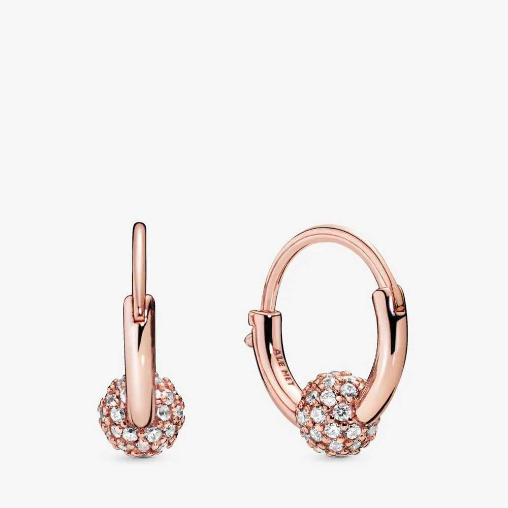pandora pavé sølvkuler øreringer 288294cz