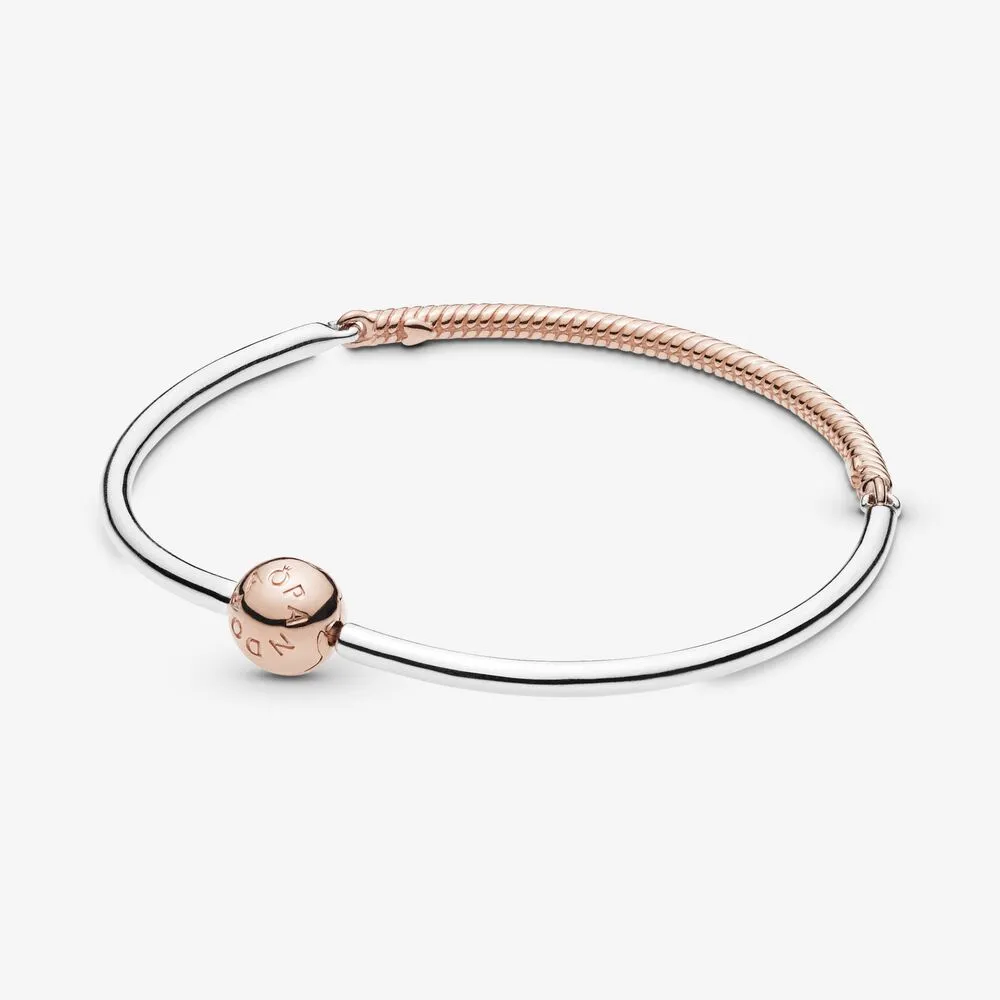 Pandora Rose and silver bangle - 588143