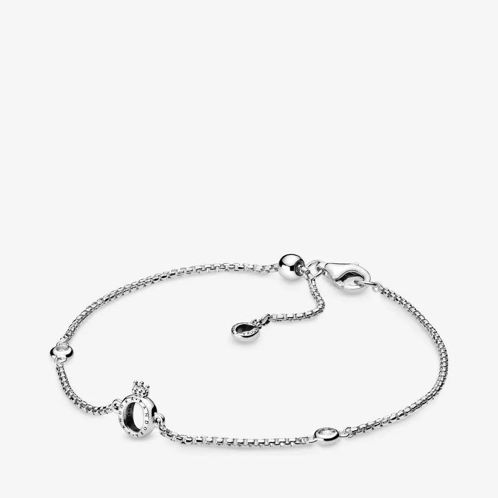 pandora sparkling crown o chain armbånd 598276cz