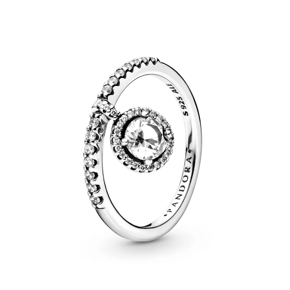 pandora blå dinglende rund sparkle ring 198491c01