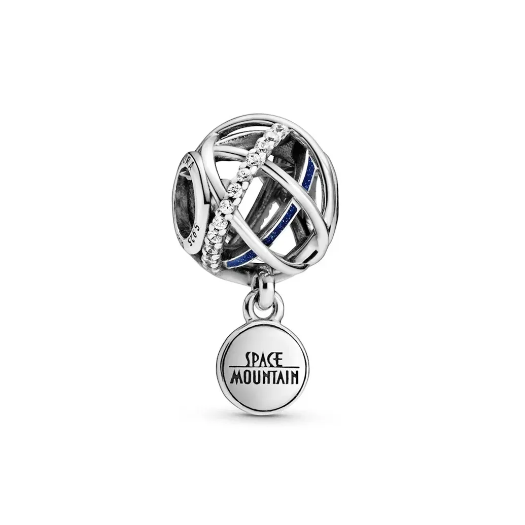 Pandora Disney Parks Space Mountain sterling silver charm with clear cubic zirconia and blue enamel - 798633C01
