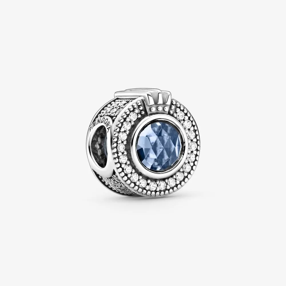 Pandora Funklende blå Crown O Charm - 799058C01