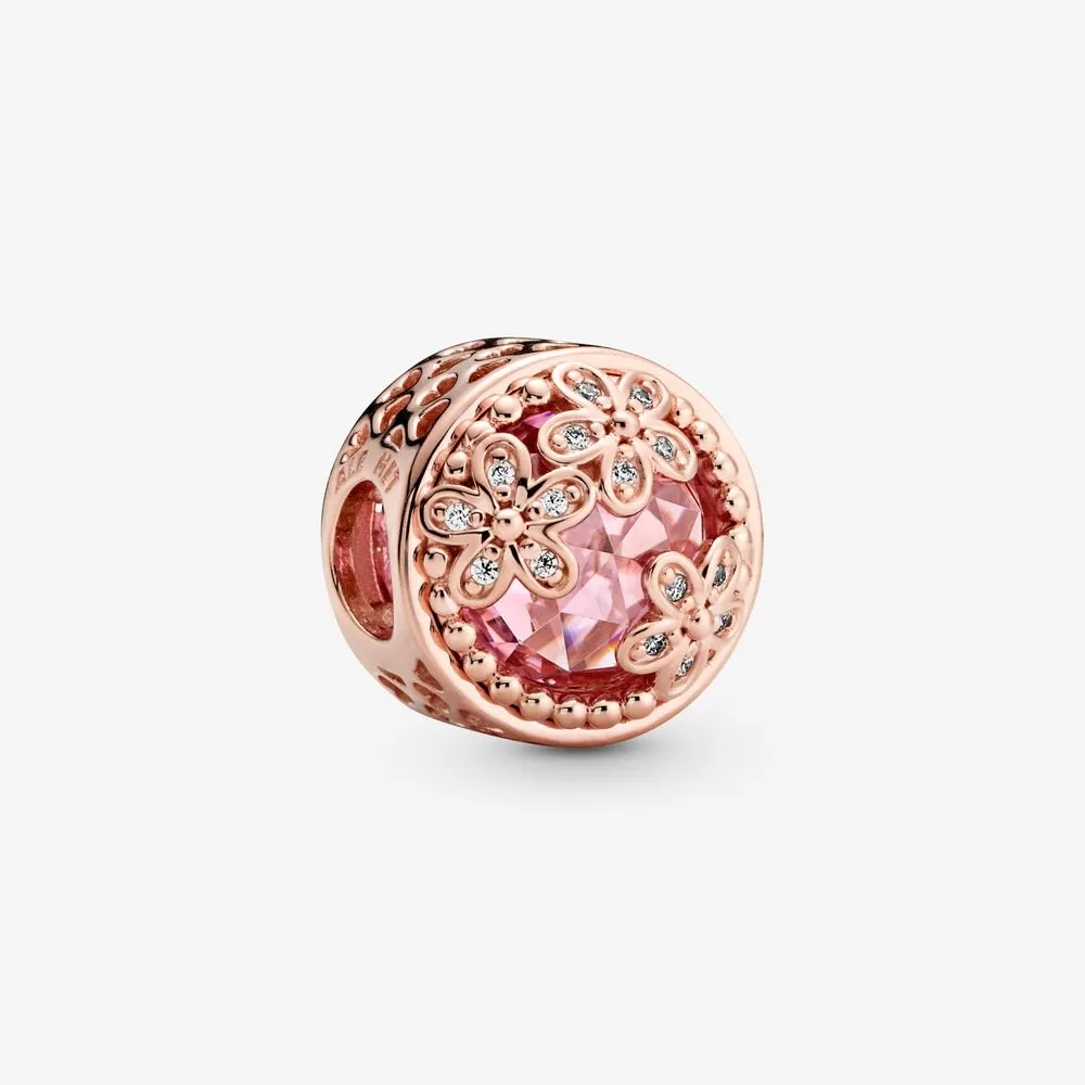 Pandora Funklende Rosa Tusenfryd Charm - 782055C01