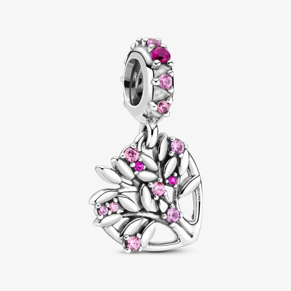 pandora rosa hjerte familietre hengende charm 799153c01