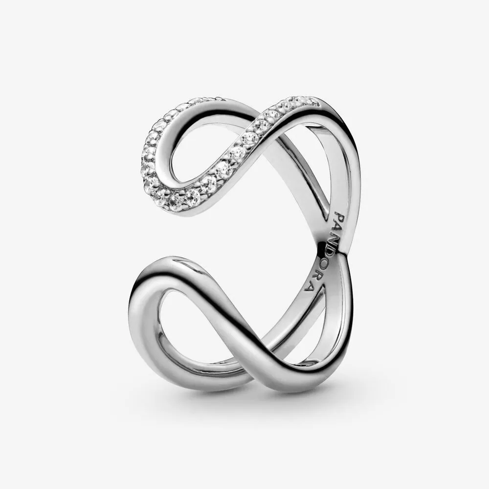 pandora silver wrapped open infinity ring 188882c02