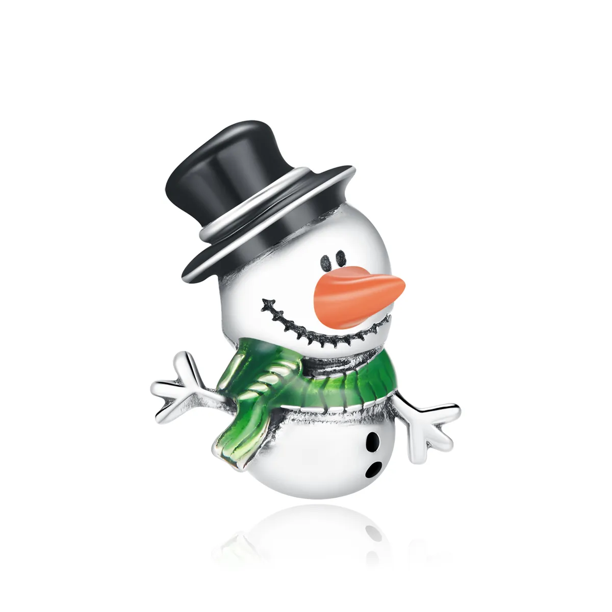 pandora style little snowman charm scc1665