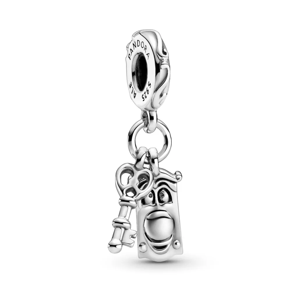 Pandora Disney Alice i Eventyrland Nøkkel og dørhåndtak Hengende Charm - 799344C00