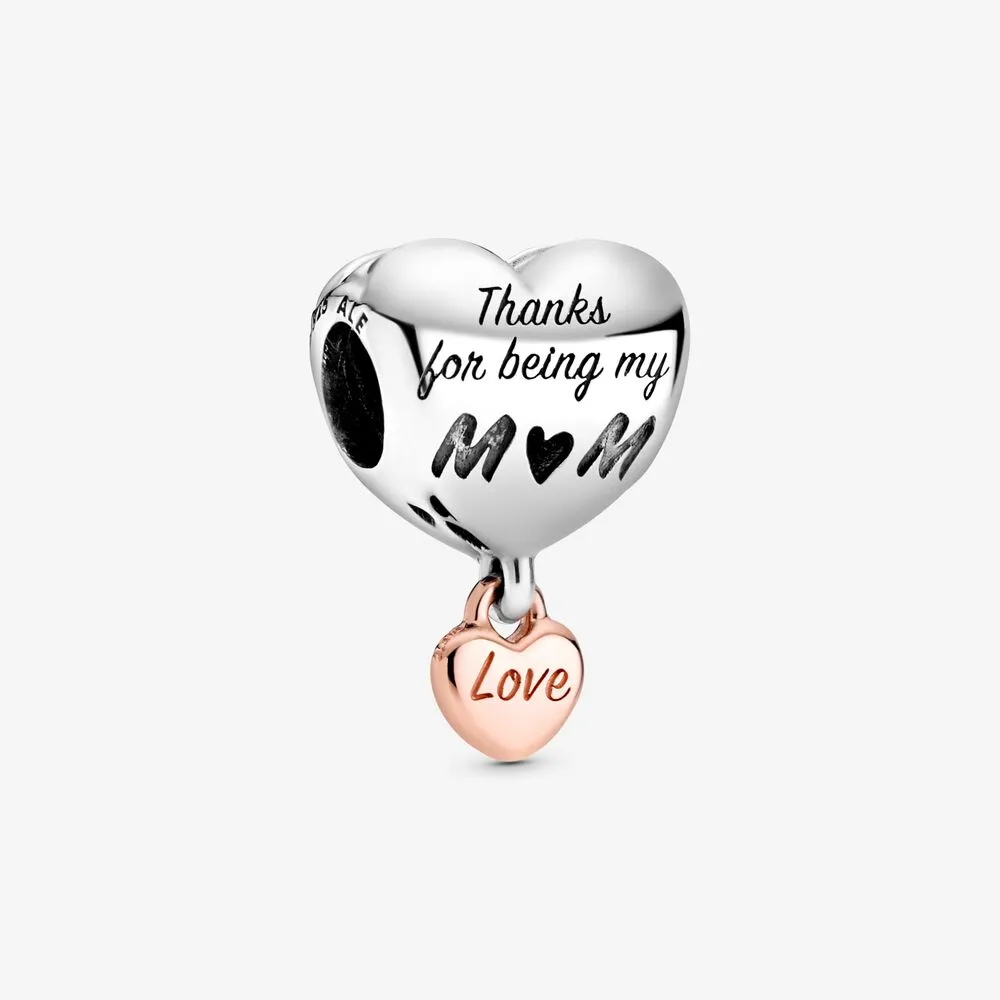 pandora elsk din mor hjerteformet charm 788830c00